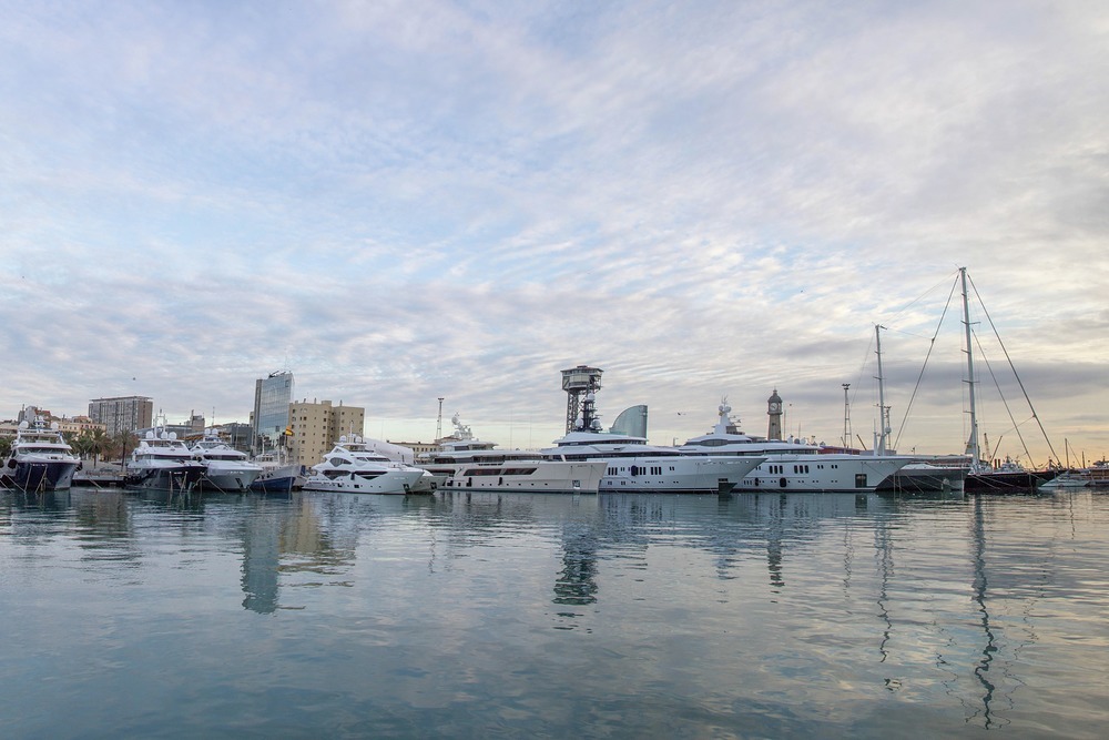 Admire the boats and watertoys as you take a stroll down the marina