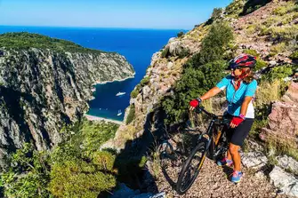 Hiking and biking is a great way to discover history and culture - and cool views of your yacht