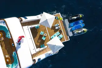 With so many toys, she needs a huge beach club