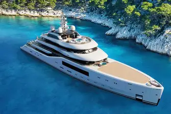The Amels 80 is a 2,175GT yacht with a maximum range of 5,000nm and a touch-and-go foredeck helipad