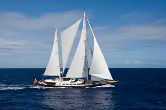 The VIP stateroom has a queen-sized double berth, en suite in Italian carrara marble with shower room. Two twin cabins have extra-large berths and all staterooms are newly redecorated with Italian linens and marble. She also sleeps up to eight crew.
