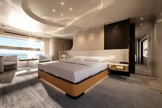 The owner's suite with dressing room and lounge
