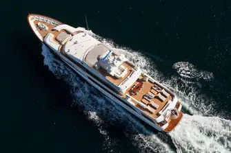 The huge upper deck aft is an excellent and highly versatile space