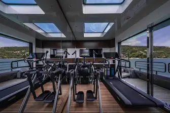 The beach club gym is the perfect place to work up a sweat before diving into the ocean