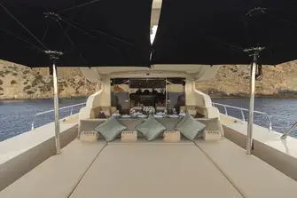 Stretch out on the aft sunpads or step down to the swim platform