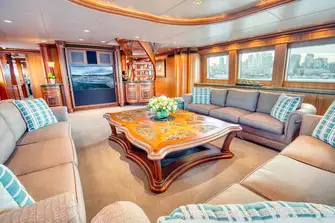 The bridge deck sky lounge is a welcoming space with plenty of natural light