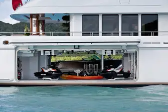 Tenders and toys aplenty, not to mention two sea terraces