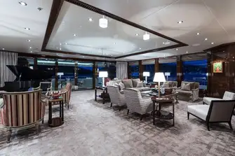 Great views through floor-to-ceiling glass in the main saloon