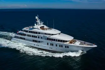INVICTUS has huge volume, 1,943GT, for a 66m (216.5ft) yacht