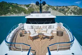 The bridge deck makes a stunning spot for a sundowner before dinner