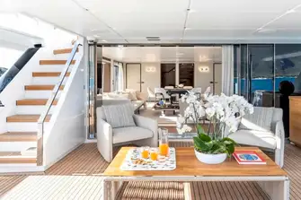 The main deck gives you a stunning indoor-outdoor lounge area