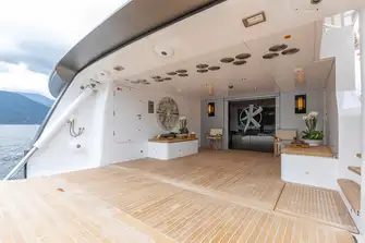She has a spacious sea-level beach club