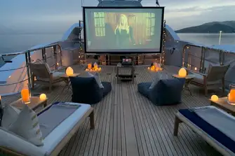 The outdoor cinema is always a popular feature