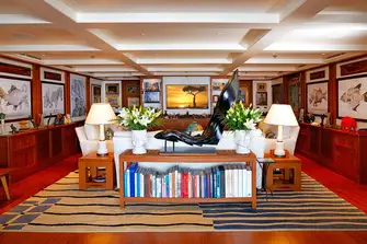 Looking forward in the main saloon