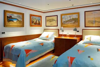 The lower deck twin cabin