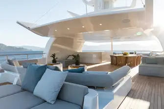The sun deck has a bar, dining area and lots of lounging space