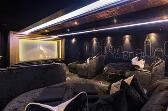 The cinema on the tank deck has its own popcorn maker