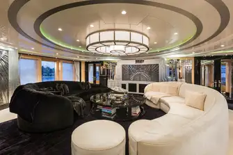 The upper deck sky lounge continues the optimistic fervour