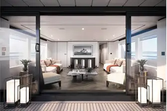 Large windows flood the main saloon with natural light