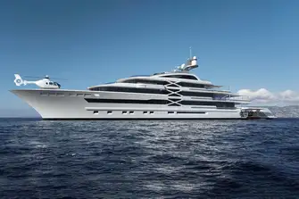shall doors serve for tender boarding and there's a helipad on the foredeck