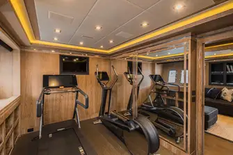 There is also a climate-controlled gym for workouts