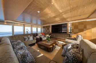 The sky lounge is the perfect place for movie nights