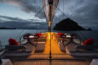 As the evening draws in, the deck lounge beckons