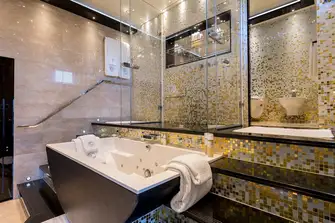 TALISMAN C - The owner's en suite shows H2 Yacht Design at its creative best