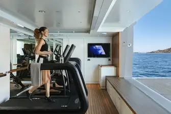 Work up a sweat and then cool off in the beach club