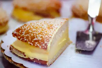 The calorific, characteristic Tarte Tropezienne