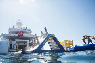 Who doesn't love bouncing, sliding and getting very wet? It's a hundred smiles an hour