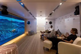JOY's screen wall is great for movies and e-gaming