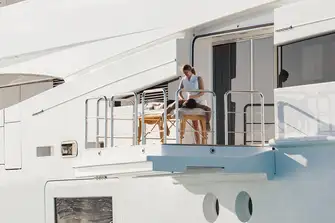 ODYSSEY's spa has a balcony - what better way to unwind?
