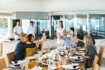 All yachts offer a variety of al fresco dining options