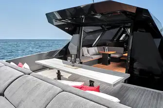 The sun lounge on the main deck aft