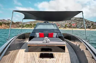 With the table lowered it becomes a large sunpad