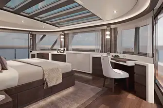 Abundant natural light through a huge skylight in the owner's suite