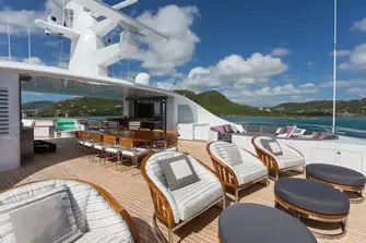 Spacious guest decks and huge internal volume