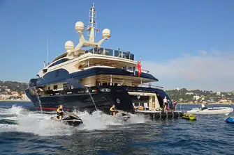 The large beach club with toys