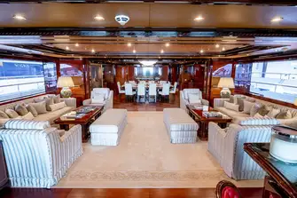 Looking forward in the main saloon