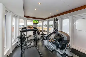Enclosed sun deck gym