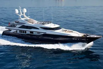 BLUE NIGHTS cruises comfortably at 14 knots