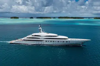 All-electric propulsion and dynamic positioning enable her to cruise in environmentally sensitive areas