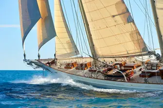 Tenders are stowed on the midships sidedecks