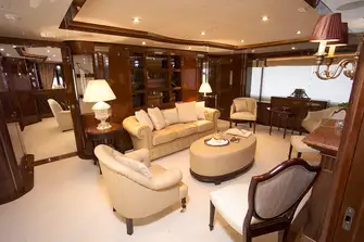 Looking aft from the lobby into the drawing room