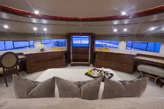 The main deck owner's suite with door opening onto a private terrace