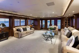 Looking aft in the sky lounge