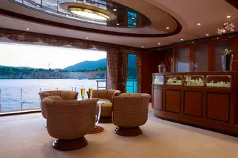 The lounge bar with folding balcony
