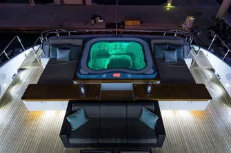 The jacuzzi on the main deck aft
