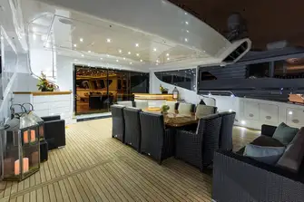 Entertainment on the aft deck
